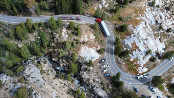 CHP says truck driver ignored signs and followed GPS onto prohibited Sonora Pass