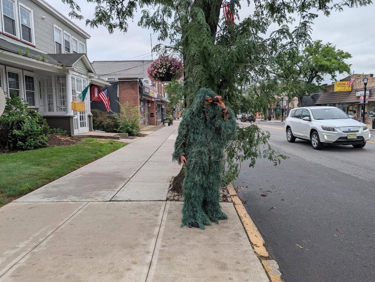 New Jersey cop dressed up as shrub for distracted driving detail that yielded 74 citations