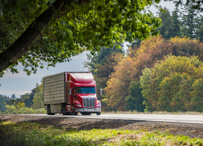 Red Semi Truck