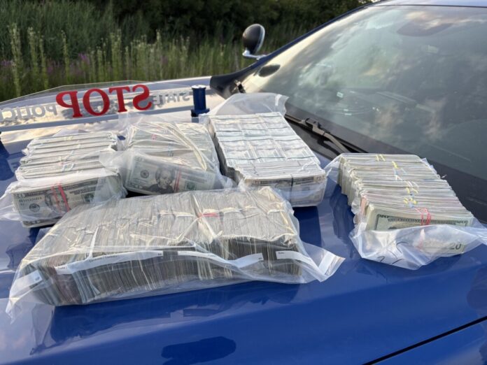 Michigan State Police image of seized US currency
