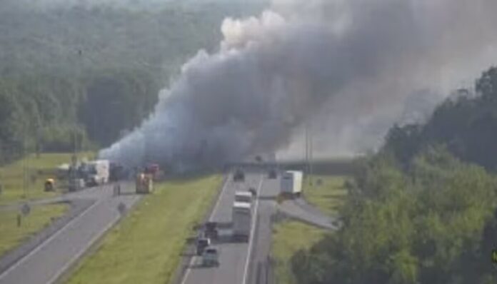 PennDOT image of I-81 crash