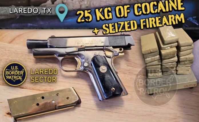 USBP USBP image of seized drugs and firearm