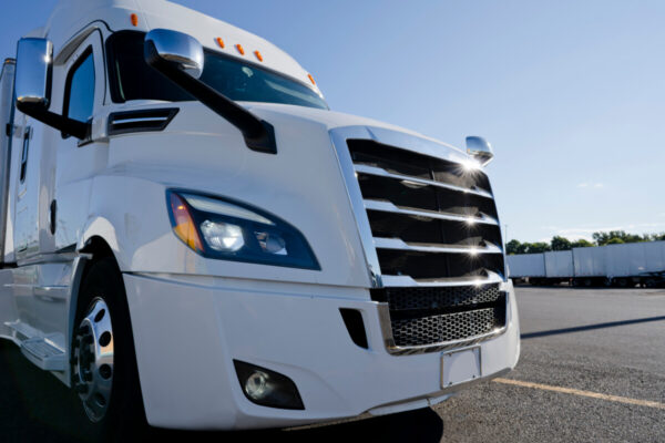White semi truck