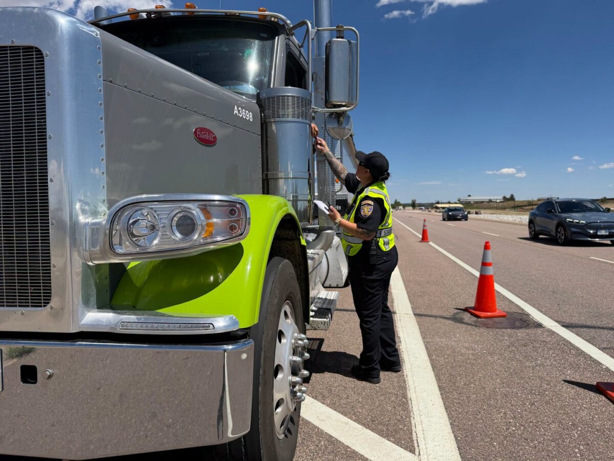 Dozens of trucks stopped at multi-agency commercial vehicle mobile checkpoint in Colorado