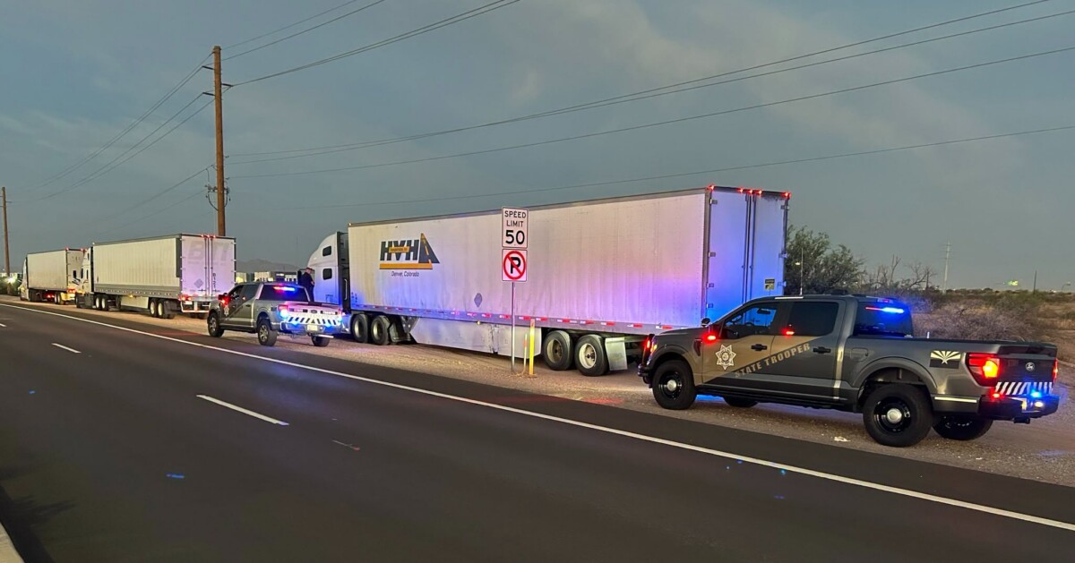 Three truck drivers who ignored no parking signs taken out-of-service for false log books, Arizona DPS says