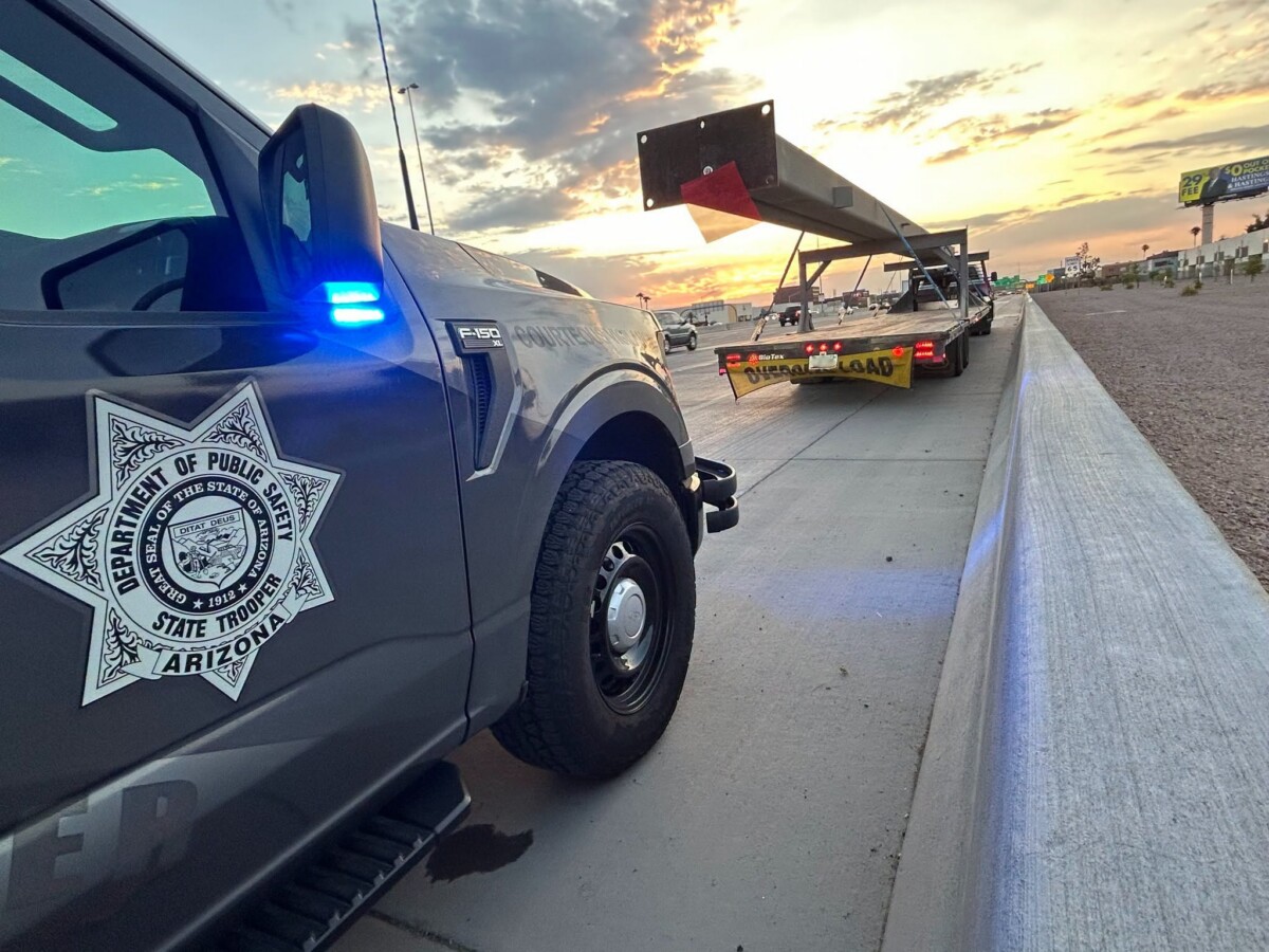Trucker hauling steel beam out-of-service after Arizona trooper finds strap, tint, lighting, and corrective lenses violations