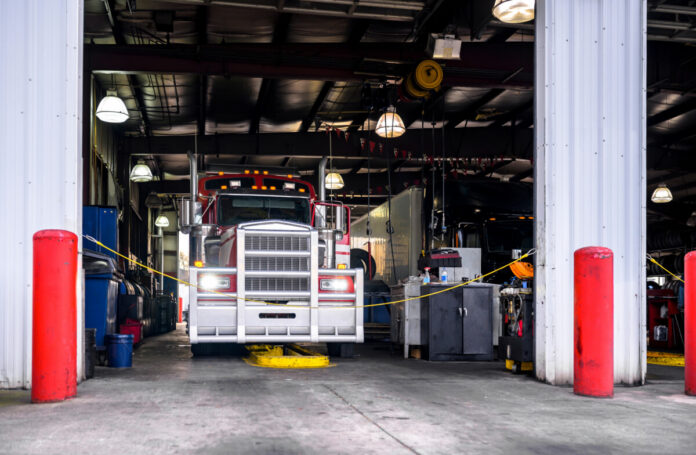 Semi Truck In Shop