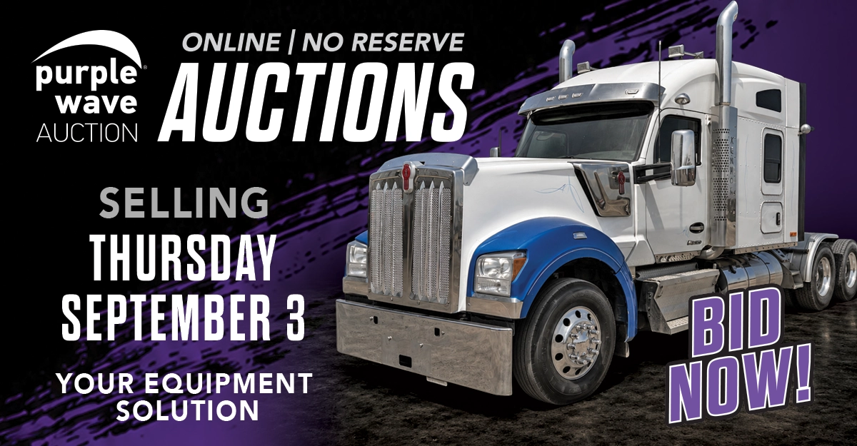 Need trucking equipment? No-reserve auction incoming September 3
