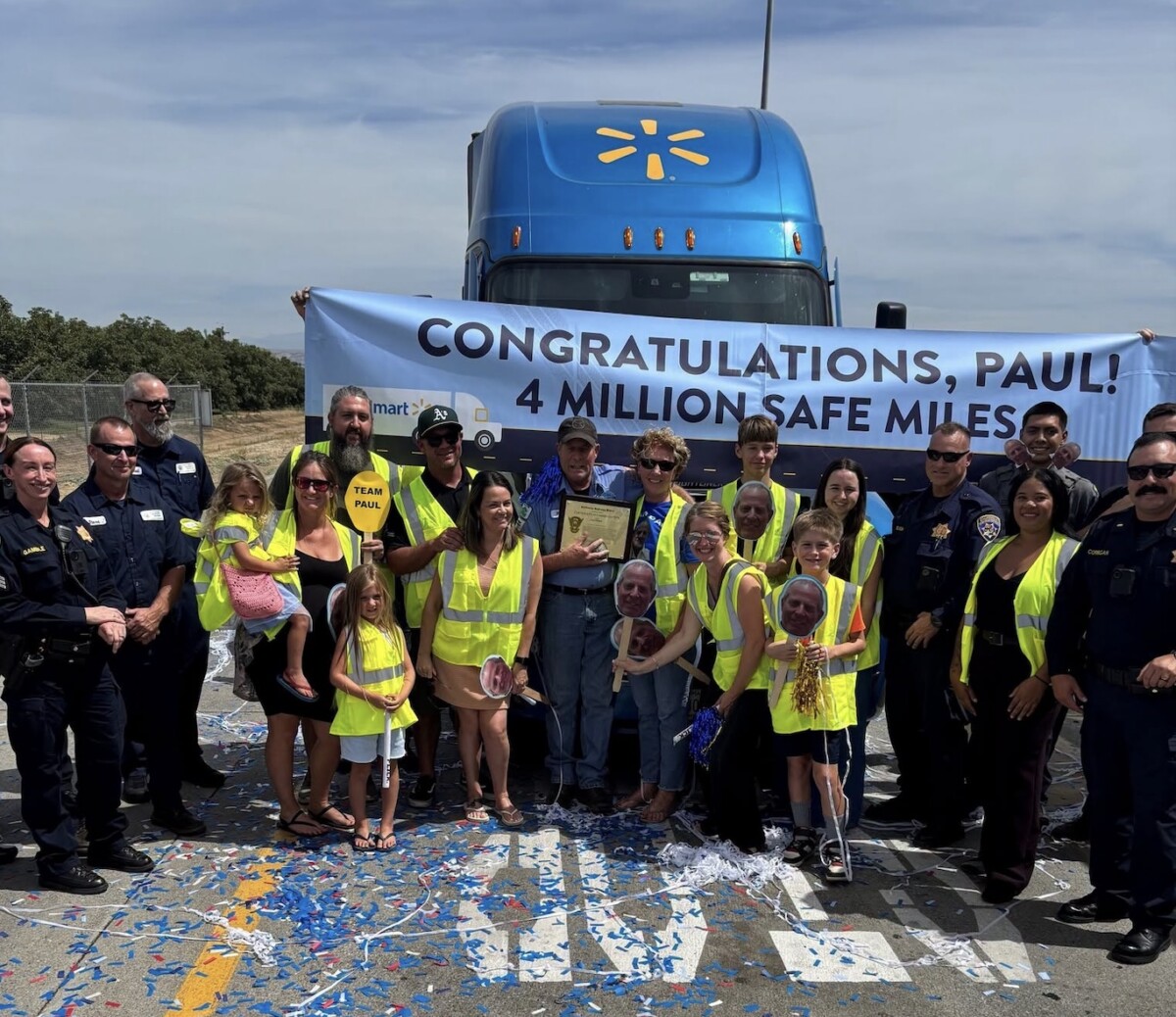 CHP hosts party at scale house for Walmart truck driver’s 4 million safe miles