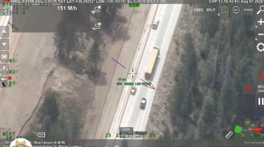 Video shows CHP using aerial enforcement to catch truck drivers ...