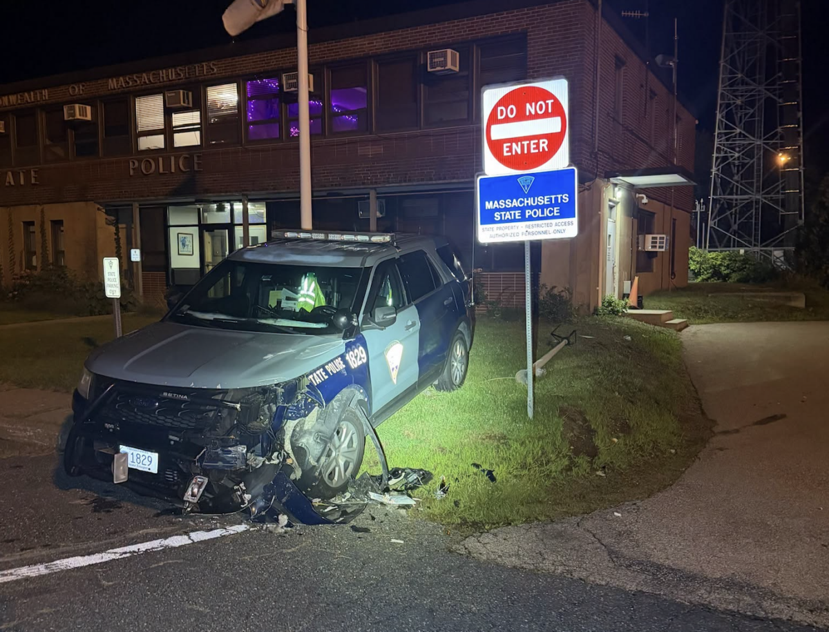 Truck driver arrested for drunk driving after hitting trooper’s cruiser at Massachusetts State Police barracks