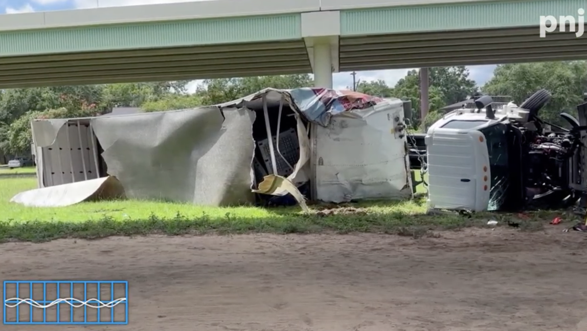 Trucker drives off elevated I-110 and just walks away unscathed