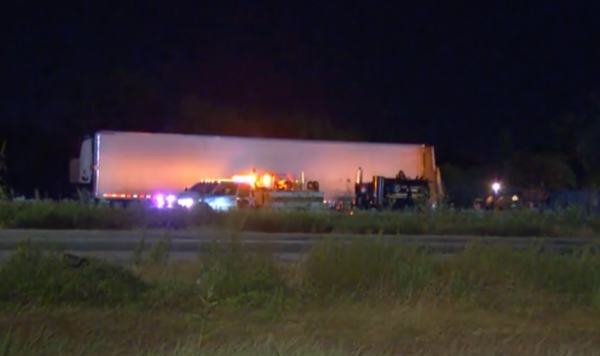 Horrendous smell prompts hazmat response to semi truck parked on I-35 feeder road
