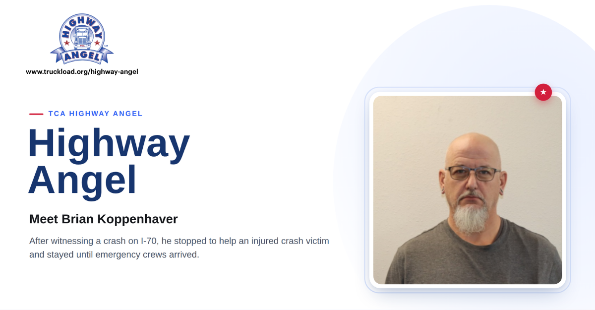Driver named TCA Highway Angel for heroic actions during severe Ohio crash