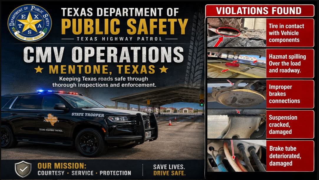 Texas troopers find 1,935 violations during commercial vehicle blitz in Mentone