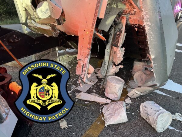 Truck driver arrested for drunk driving after rolling tractor trailer loaded with paint, Missouri troopers say